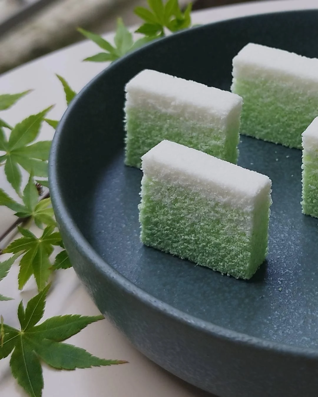 緑を映した季節の干菓子